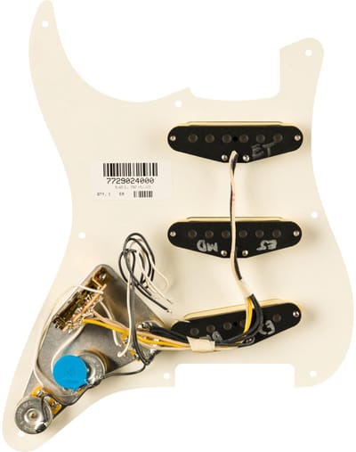 Fender Eric Johnson Pre-Wired Strat Pickguard SSS 1-ply Parchment - Single-coil pickup voor gitaren