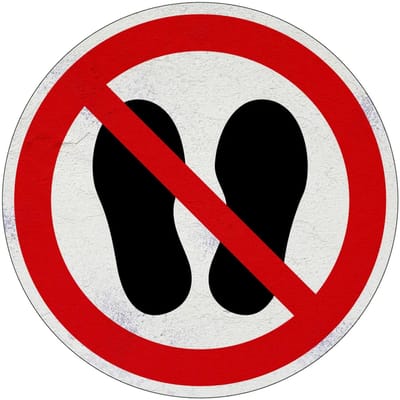 Niet betreden verbodsbord - P024 | Sign Again materiaal | 10 cm