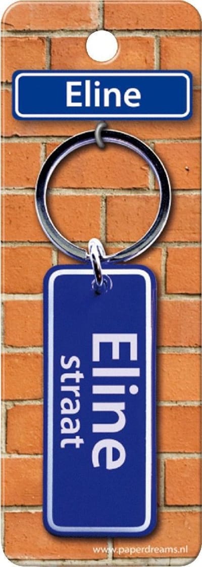 Paper Dreams Sleutelhanger Eline Straat 9 X 3 Cm Staal Blauw