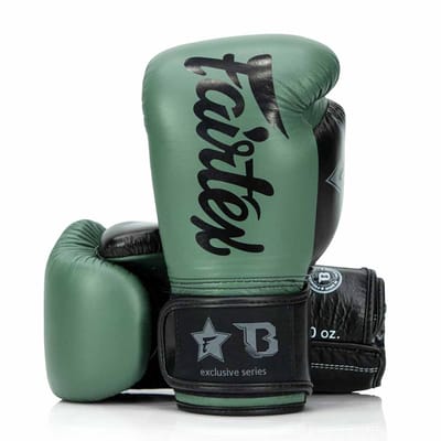 Fairtex X Booster Bokshandschoenen - FXB BG V2 - Echt leer - Donkergroen/Zwart 12 oz