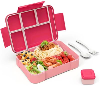 Kinder Lunchbox 5 Vakken – Lekvrij & BPA-vrij – Duurzaam & Magnetron/Vaatwasserbestendig – Handig voor School, Picknick & Onderweg
