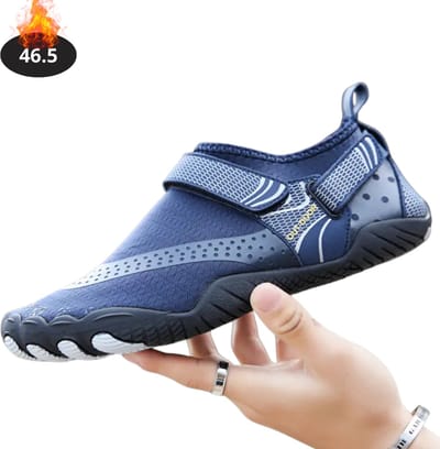 Livano Waterschoenen Voor Kinderen & Volwassenen - Aqua Shoes - Aquaschoenen - Afzwemschoenen - Zwemles Schoenen - Blauw - 46.5
