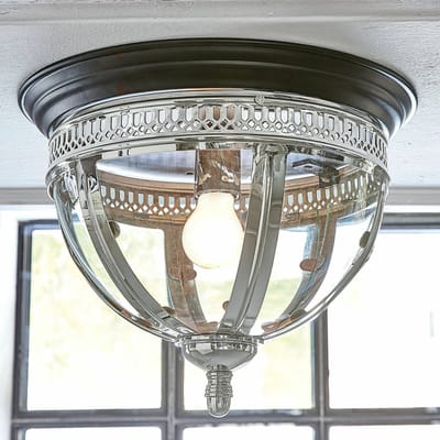LOBERON Wand- en plafondlamp Toole zilverkleurig/zwart