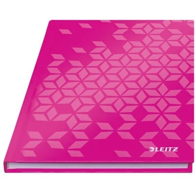 Leitz WOW notitieboek, DIN A5, 80 geruite vellen, hardcover, FSC®-gecertificeerd, roze