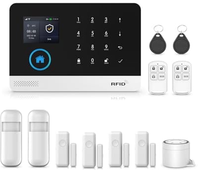 4G Wifi Alarmsysteem voor Huis met App, 120 dB Sirene en Bewegingsmelders