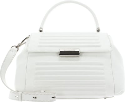 MANDARINA DUCK Leren Handtas Schoudertas I-Con Handbag Optic White Wit