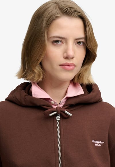 Superdry - Signature Geborduurde Zip Hoodie - Dames - Hoodies