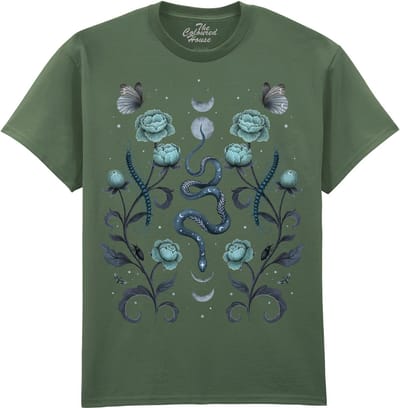 Slang Serpentine Garden Black The Coloured House T-shirt M