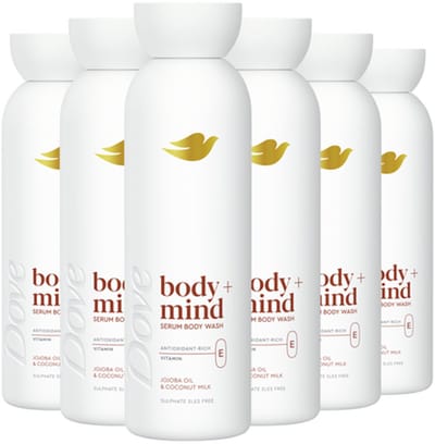 Dove Body+Mind Serum douchegel - Jojoba Oil & Coconut Milk - 6 x 350 ml