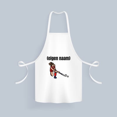 Akyol - hockey vrouw met eigen naam Keukenschort - Hockey - atleten - iemand die houdt van hockey - verjaardag - cadeau - kado - 82 bij 71 cm