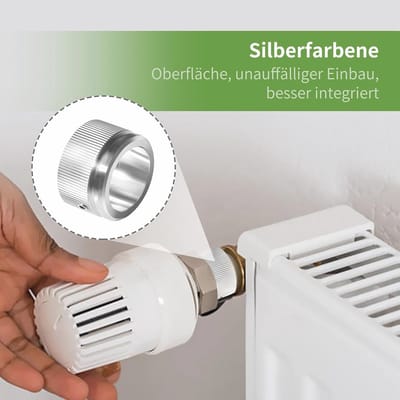 Verwarmingsventiel Adapter Set - 2 Stuks 304 Roestvrij Stalen Thermostaatkop voor Radiatoren - RA naar M30 x 1,5