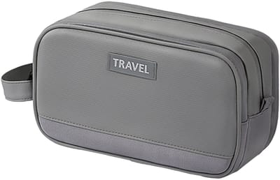 Rainbecom - Toilettassen - Drievoudige Grote Capaciteit Toilettas - Grijs - 30x14.5x17.5 cm - Travel Organizer - Make up tas - Reis toilettas - Opbergtas - Draagbare Lichtgewicht Waterafstotend - Travel Make Up Organizer - Reizen Vakantie - Toiletzak