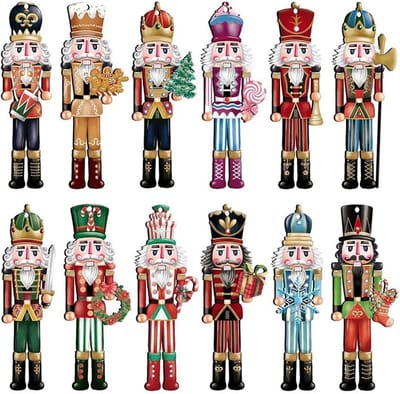 Cosensi - Houten Kerstboom Ornamenten Soldaten Notenkraker - Feestbenodigdheden voor Kerstboom Decoratie DIY