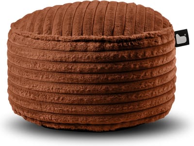 Extreme Lounging - b-poufe cord - poef rond - voor binnen - zachte & comfortabele stof 60x40cm - amber