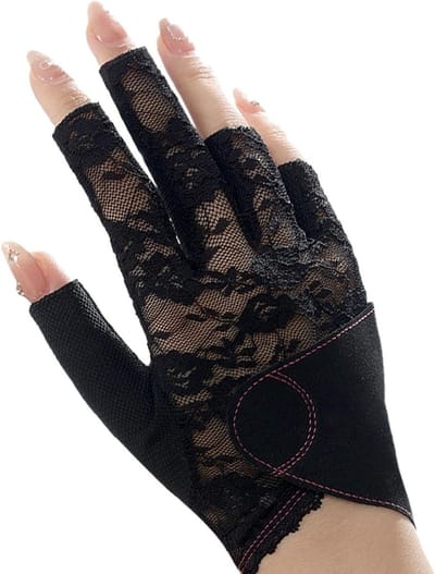 Biljarthandschoen voor dames - Linkshandige handschoen - Precisie spel - Antislip technologie - 18 x 12 x 1 cm - Roze