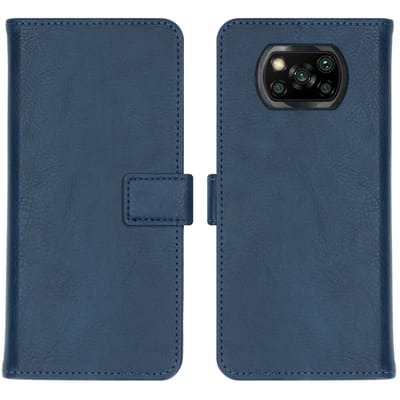 imoshion Hoesje - Geschikt voor Xiaomi Poco X3 / Xiaomi Poco X3 Pro - Luxe Bookcase - Donkerblauw