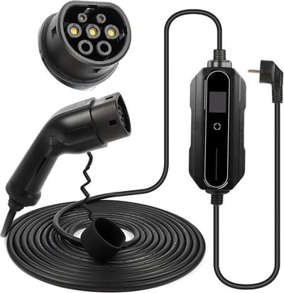 VCTparts® Type 2 Laadkabel Elektrische Auto – 5M Oplaadkabel 6-16A – Waterdicht en Universeel