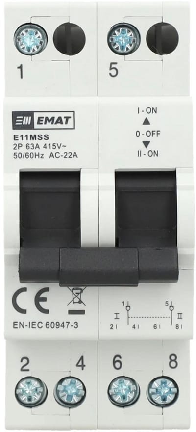 EMAT omschakelaar 2-polig 63A (85005022)