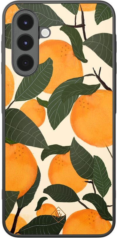 Casimoda® hoesje - Geschikt voor Samsung Galaxy A17 - Orange Garden - Zwart TPU Backcover - Bloemen - Multi
