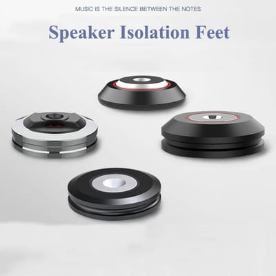 4 STUKS HiFi Luidspreker Isolatievoeten, Anti-Vibratie Schokabsorberende Pads voor Draaitafelversterker DAC CD-speler Audiofiele Audioapparatuur