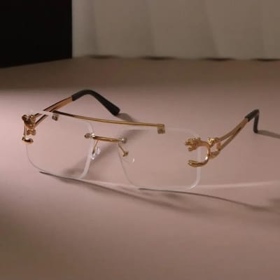 Lunettes de Soleil Carrées Classiques Sans Monture Métal Femmes Hommes Personnalité Designer Lunettes de Soleil Femelle Mâle Couleurs Lunettes de Soleil Miroir Other brown