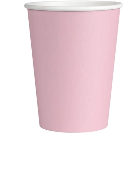 Wegwerpbekertjes Pastel licht roze 7cm - 8st