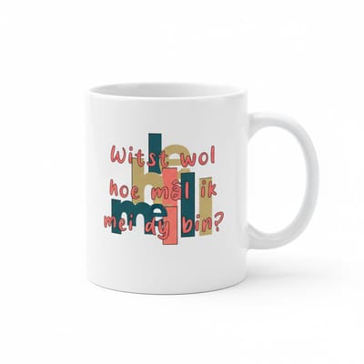 Witst Wol Hoe Mâl Ik Mei Dy Bin Grappige Mok – Speelse Friese Liefdes Quote Keramische Koffiemok – 330 ml
