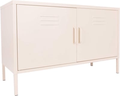 MaximaVida metalen TV lockerkast Finn 100 x 40 x 64 cm ivoor - 1 schap