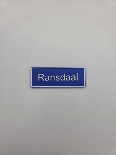Koelkast Magneet plaatsnaam 8 X 3 CM Ransdaal