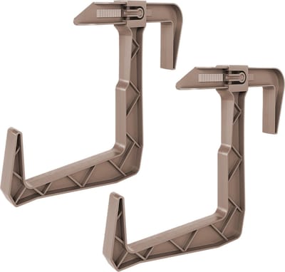 Form Plastic Balkon plantenbak ophang beugels - 2x - voor aan een railing - kunststof - beige - balustradehook
