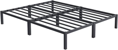Bedframe tweepersoonsbed 160x200 cm van metaal in antraciet met lattenbodem ML design