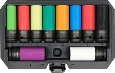 Yato Krachtdoppen (voor lichtmetalen velgen) - 1/2 Inch - set 10-delig
