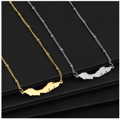 Maevi Ketting - Kleur: Zilver - Roestvrijstaal / RVS - Hoge Kwaliteit - Curacao / Korsou Ketting - Lengte: 45 cm - Breedte: 3.5 cm - Luxe Ketting - Curaçao - Halsketting - Cadeau - Sieraden - Mi Dushi Korsou - Hoge Kwaliteit