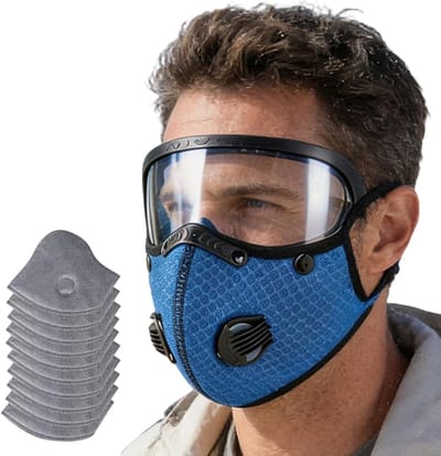 Stofdichte Gezichtsbedekking - Herbruikbaar Stofmasker - Bescherming Werkplaats - Verstelbare Stofbril - 16 x 10 x 3 cm - Niet gespecificeerd