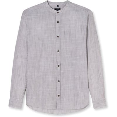 OLYMP Casual Overhemd, Regular Fit, Opstaande kraag, Bruin