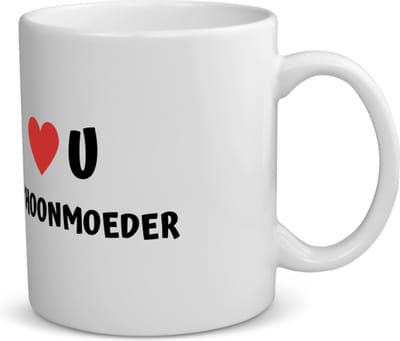 Akyol - love u schoonmoeder koffiemok - theemok - Schoonmoeder - de liefste schoonmoeder - moeder cadeautjes - moederdag - verjaardag - geschenk - kado - 350 ML inhoud