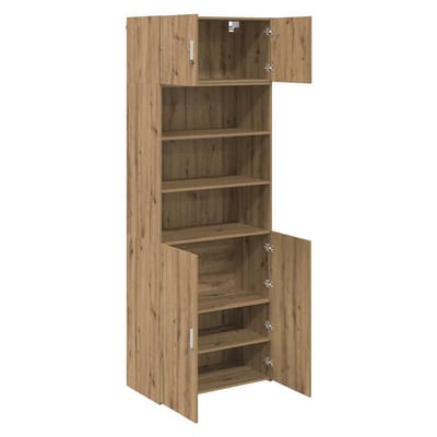 vidaXL Opbergkast Artisan Eiken 80 x 42,5 x 225 cm Bewerkt hout