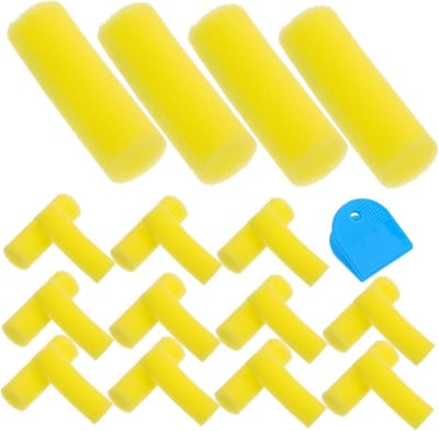 Tafeltennisracket Reiniger - Spons Wisser - Batje Onderhouden - Geavanceerde Droogtechnologie - 5 x 1 x 1 cm - Geel
