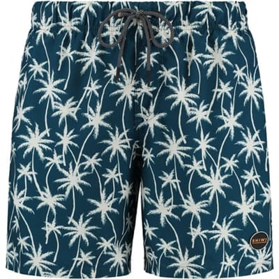 Shiwi Men Swim Short Vacation Palmtrees Micro Peach Blue Pond Maat: S | Zwembroeken Outlet | Heren | Oranje