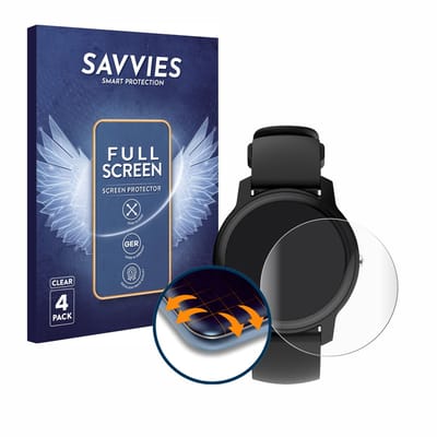 Savvies - Screenprotector voor Withings Move ECG - Folie Beschermfolie transparant volledig dekking 4 Stuks