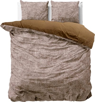 Dreamhouse Fluweel Aria Dekbedovertrek - 200x200/220 + 2 kussenslopen 60x70 - Bruin - Eenpersoons
