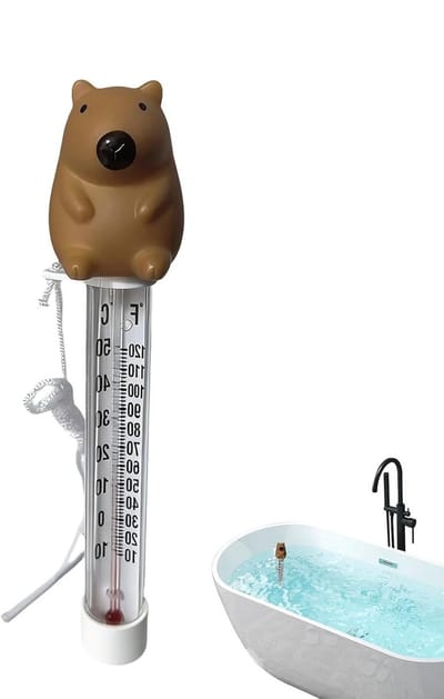 Zwemthermometer Capibara - Badthermometer Zwembad - Water Temperatuur Meten - Drijvend Design - 22 cm - Multicolor