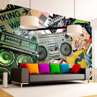 Fotobehang – Behangpapier - Fotobehang - Graffiti girl 400x280 - Artgeist