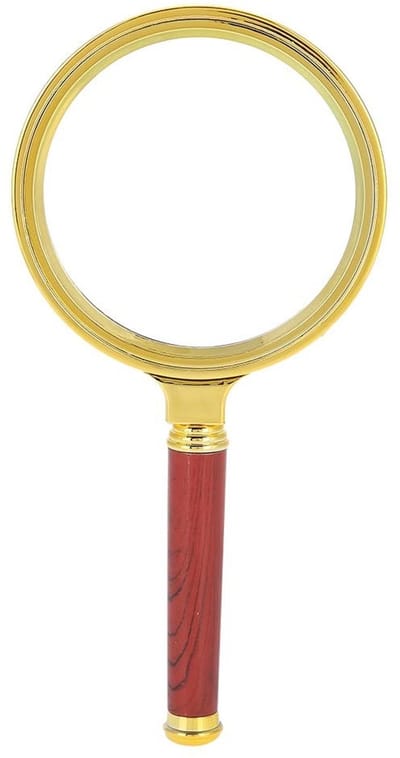 Allecto - Handheld Vergrootglas - Vergrootglas 6x - Ideaal voor Lezen - Compact formaat - Perfect voor Stempels - Juwelen bekijken - Geschikt voo
