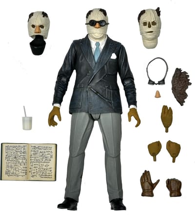 Ultimate Invisible Man 18cm - Actiefiguur met Verwisselbare Hoofden en Accessoires