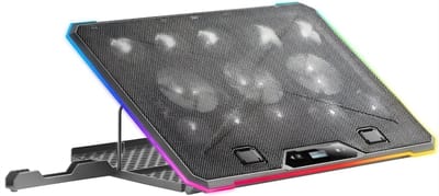 QIN® Laptop Cooler - Laptop Koeler - Laptop Cooling Pad - Zwart - 41cm x 41cm x 41cm