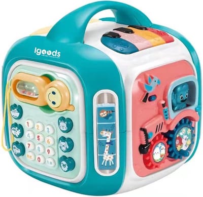 IGOODS 6-in-1 Activiteiten Kubus - Activity Center Baby - Activity Center - Baby Speelgoed - Kinder Speelgoed - Educatief Speelgoed-Baby Activiteiten Kubus - Educatief Babyspeelgoed
