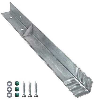 Gartenwelt Riegelsberger Corner anchor for play tower and swing, hot-dip galvanised, 500 x 45 x 45 mm, ground anchors for concrete, 1 piece (set)