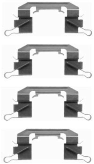 Hella Pagid accessoireset voor remblokken voorzijde Nissan Murano II WD22 K0256