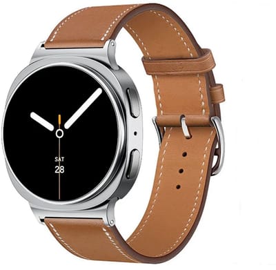 Strap-it Classic leren bandje met gespsluiting geschikt voor Samsung Galaxy Watch 9 (40/44mm) / Watch 8 (40/44mm) / 8 Classic (46mm) - bruin
